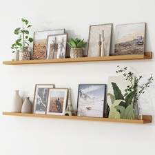 Picture Ledge Shelf, Floating Shelves Set of 2, 56 Inches Long Large Nursery ...