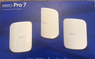 New Eero Pro 7 Tri Band Wi-Fi 7 ME10311 Tri Band Mesh Wi-Fi 7 System