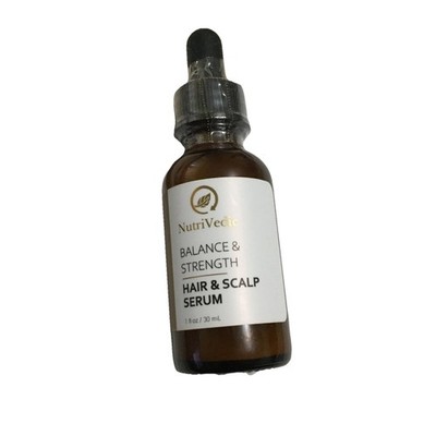 Balance & Strength Hair & Scalp Serum 1 fl. oz Dropper bottle Nutrivedic Brand