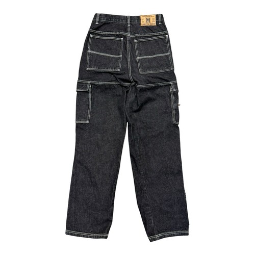 Vintage Y2K Mecca Loose Fit Cargo Carpenter Pants Logo Youth Size 20 30x31 - Picture 2 of 12