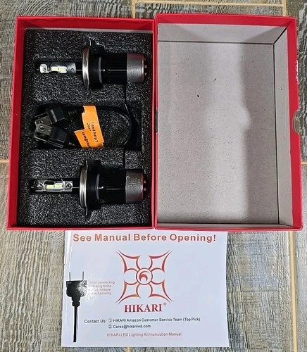 Hikari VisionPlus H4 9003 Fog Light Bulbs 15000LM 30W 6000K Cool White (Pair)