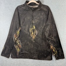 Mossy Oak Men's LARGE 42-44 BCamo 1/4-Zip Pullover Lightweight