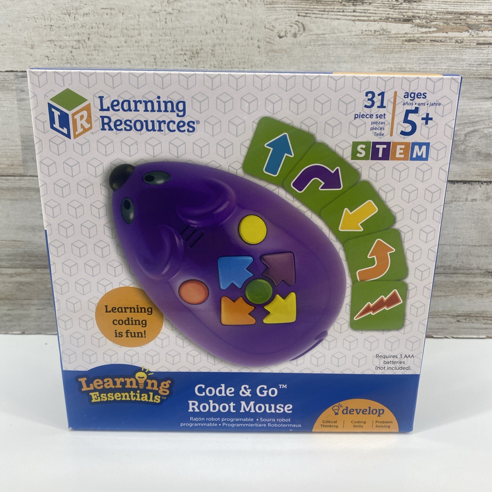 Learning Resources Code & Go Robot Mouse, Coding STEM Toy, 3