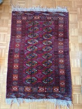 Handmade Afghan Bokhara Style Rug – Traditional Elephant Foot Design