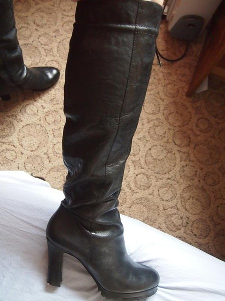 Women Carlo Pazolini Boots Black Leather 40 #10H1