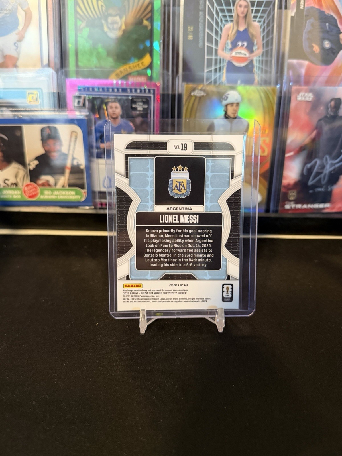 2026 Panini Prizm Fifa World Cup - Phenomenon Lionel Messi #19 Silver Prizm view 2