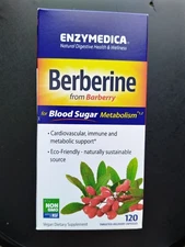 NIB Enzymedica Berberine from barberry 120 Capsules exp 04/2027