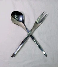 Nicro Berndorf Spoon & Fork 18/8 Stainless Steel Serving Set Two Piece Flatware