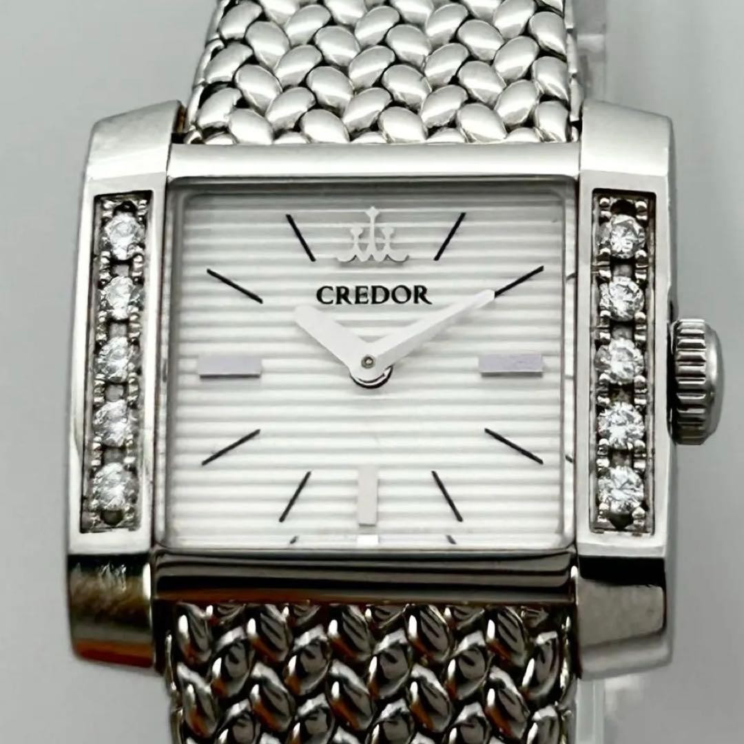 [NEAR MINT] Seiko Credor Quartz Diamond White Dial SS 1E70-0BY0 Ladies JDM image 4