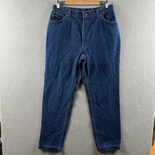 Vintage Levis Jeans Womens 18 Blue Denim Orange Tab Tapered USA Made Misses 80s