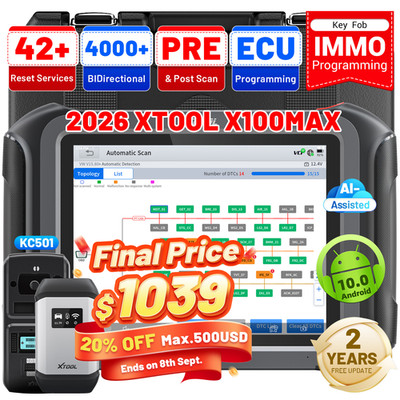 2026 XTOOL X100MAX KC501 IMMO Key Programmer Diagnostic Scanner ECU Programming