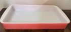 Vintage Pyrex #232 2qt Flamingo Pink (Coral) Lasagna Pan Casserole Dish 9x13