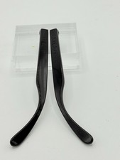 OAKLEY FROGSKINS SUNGLASSES REPLACEMENT SET POLISHED BLACK ON BLACK TEMPLE ARMS