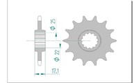 Ritzel Teilung 520 ZäHne 15 Ritzel Vorne Afam 20407-15