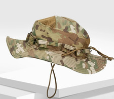 Boonie Bucket Hats Outdoor Fishing Hunting Wide Brim Mesh Camo Safari Sun Cap