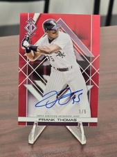 2025 Topps Transcendent Frank Thomas Red Icons Chrome Auto 1/5 Variation SSP