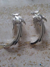 Forstner Sterling Silver Pin Brooch Birds Peacock 2 Set  Vintage