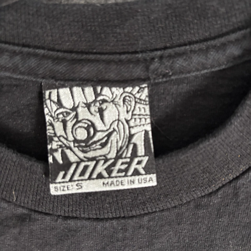 Camisa De Colección Marca Joker Para Hombre Pequeña Negra Gráfica Streetwear Hecha en EE. UU. 2000s Foto 4 de 4