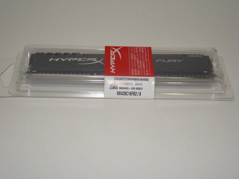 HyperX HX426C16FB2/8 DIMM 8GB DDR4 Memory Module - Fury Black - Image 2 of 4