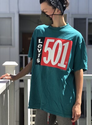 Vintage Levis 501 Graphic Shirt Made in USA 90s Levi 