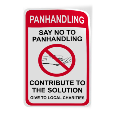 #ad #ad Vertical Vinyl Stickers Panhandling Say No to Panhandling Contribute to Solution $11.99