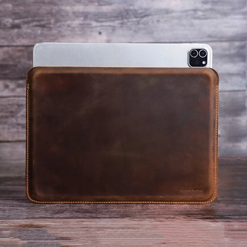 Genuine Leather Sleeve Case For iPad Air Pro 13/11 12.9 10th 9th 8th Pouch Bag - Image 4 of 4