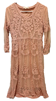 chinese dress ladies Madara Lace-Up Back Maxi Dress Floral Peach main image 1