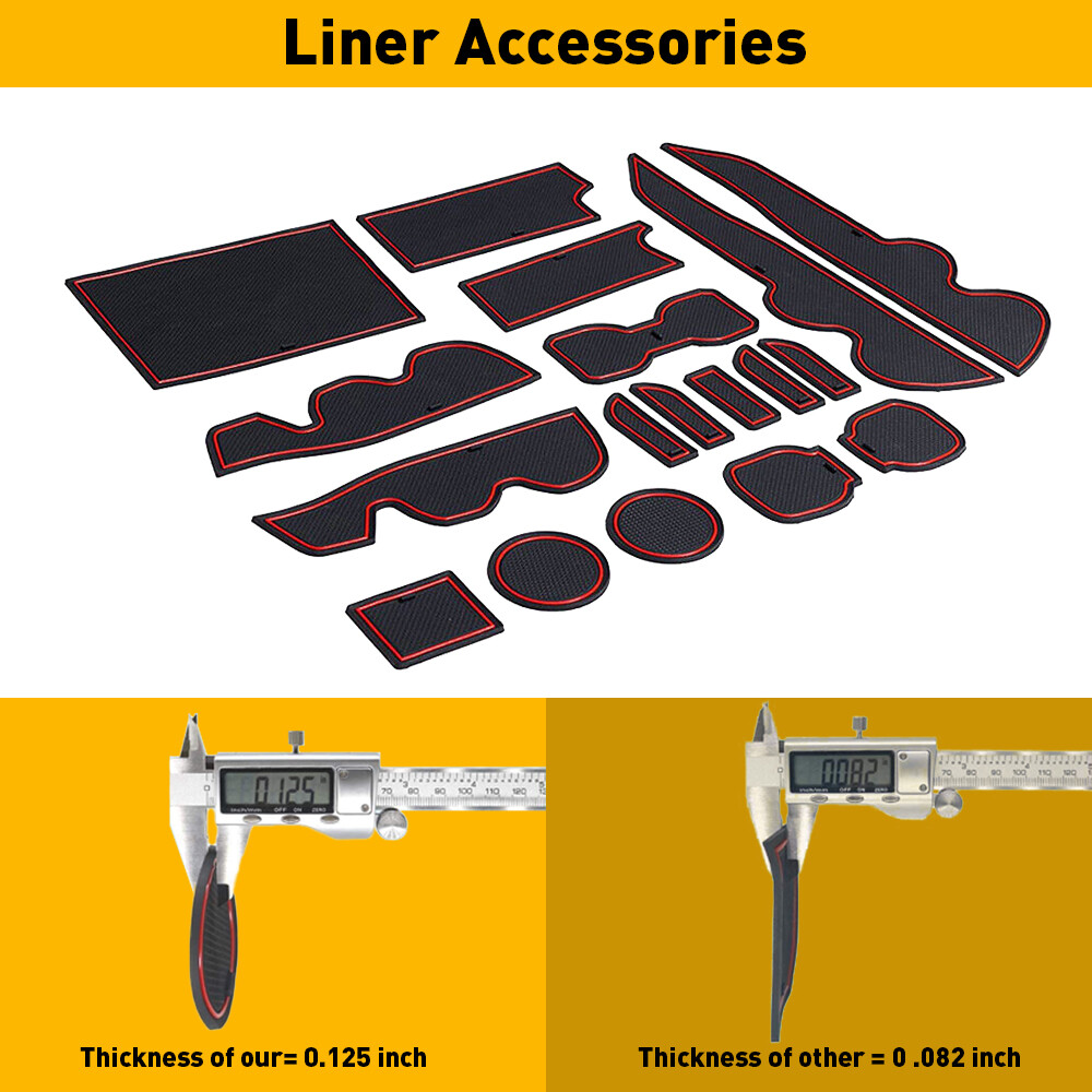 Insert Accessories Tacoma For Toyota Cup Holder Door Liner Console Mats 2016-22