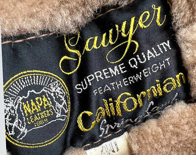 Genuine Sawyer of Napa Shearling Sheepskin 1970s Rancher