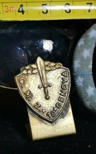 VECCHIA PIN SPILLA DISTINTIVO BROSCHE BROOCH MEDAGLIA COMANDO MILITARE GENOVA