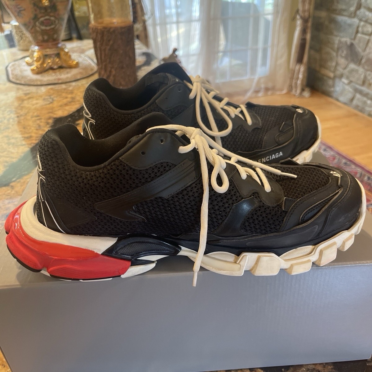 Size 13 - Balenciaga Track Trainer Black Red | eBay