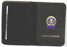 Police Detective Family Member Blue Panel 1-Inch Mini Pin Wallet
