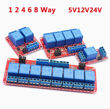 1-8Channel Relay Board Module High/Low 5V12V24V Optocoupler Isolation Arduino Pi