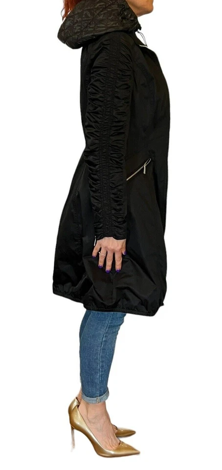 CHAQUETA ABRIGO MUJER DAWN LEVY CALI NEGRA CON CAPUCHA ACOLCHADA BABERO EXTRAÍBLE NEGRA XS Foto 3 de 4