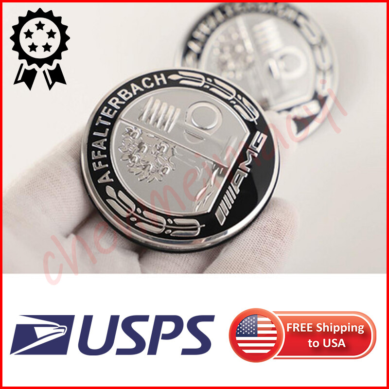 Genuine Mercedes Blcak Front Hood Affalterbach AMG Logo Emblem Bonnet Badge