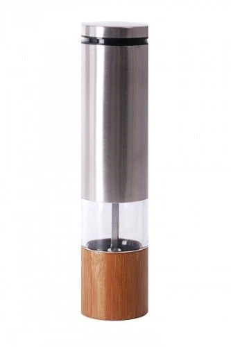 Bamboo Salt & Pepper Mill Electronic Automatic Spice Grinder Shaker