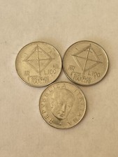 No. 03 100 lire coins centenary Guglielmo Marconi telegraph