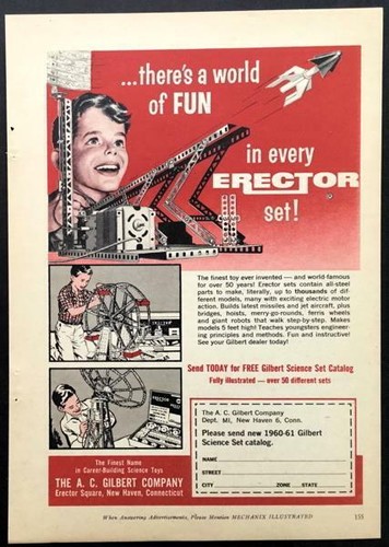 Gilbert ERECTOR SET 1960's Original 