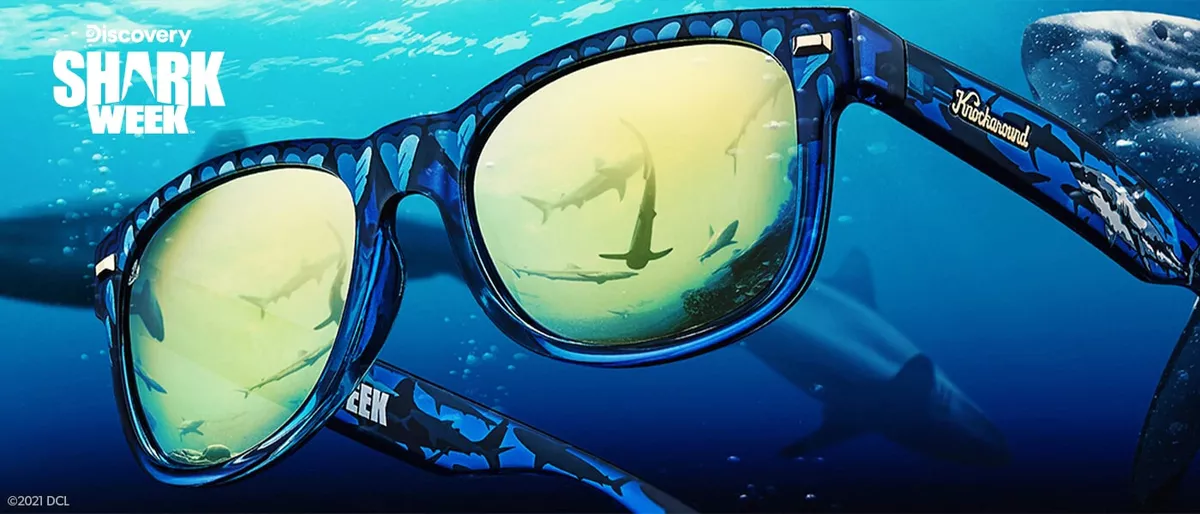 Knockaround X Discovery SHARK WEEK 2020 Special Release Sunglasses Brand  New!