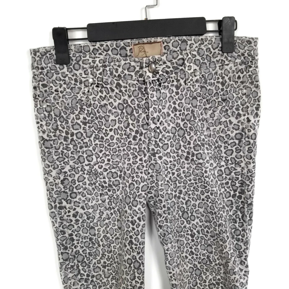Paige leopard cheap print jeans