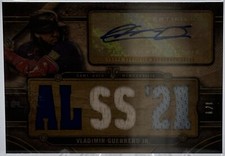 2024 Topps Triple Threads TTAR-VGJ4 Vladimir Guerrero Jr. Auto Wood Relic 1/1