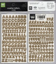 Making Memories Chunky Gold Alphabet 2 packs SEALED