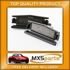 MX5 LED Smoked Rear Number Plate Light License Lamp Set Mazda MX-5 Mk4 & RF 15>