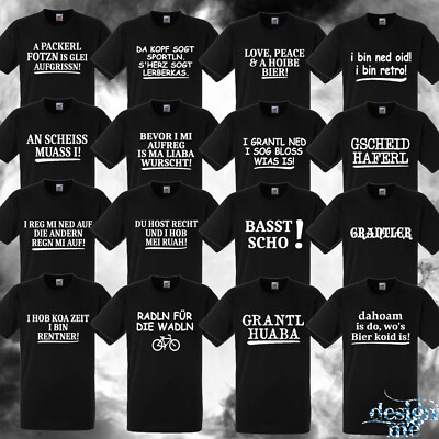 Bayrische Sprüche T-Shirt lustig witzig Bayrisch Spruch Motiv Funshirt Geschenk