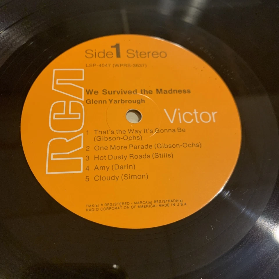 Glenn Yarbrough We Survived The Madness LP RCA Stereo Folk M-!!!! Foto 3 de 4