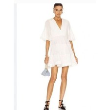 NWOT Zimmermann White Pleated Dress Size 0