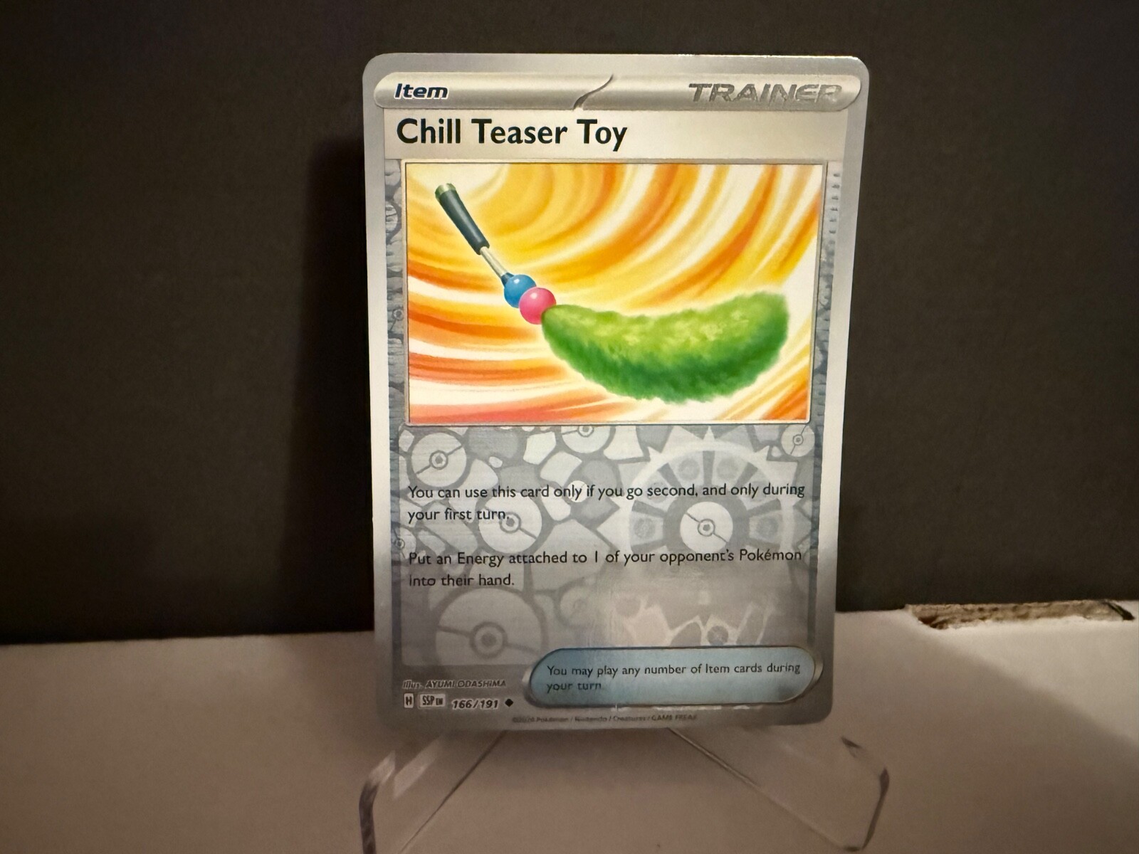 2024 Pokemon TCG Chill Teaser Toy 166 Surging Sparks Reverse Holo U Card NM+