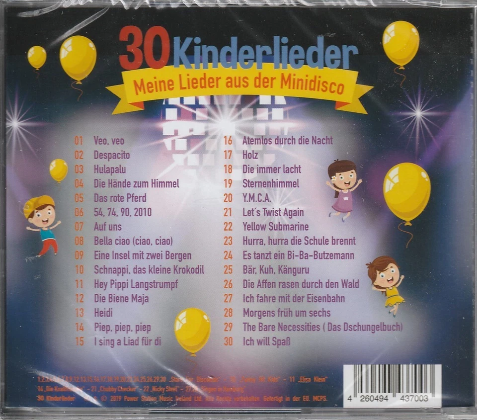 30 Kinderlieder - Meine Lieder aus der Minidisco (NEU / Original Verschweißt) - Bild 2 von 2