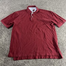 Tommy Hilfiger Polo Shirt Mens XL Red Casual Short Sleeve Golf Walking