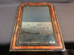 Espejo Antiguo Anos 1950 Vintage De Madera Y Yeso Espejo Antiguo Frances Ebay